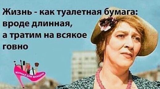 Жизнь как туалетная 6 мага вроде длинная а тратим на всякое говно